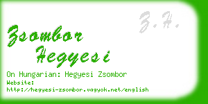 zsombor hegyesi business card